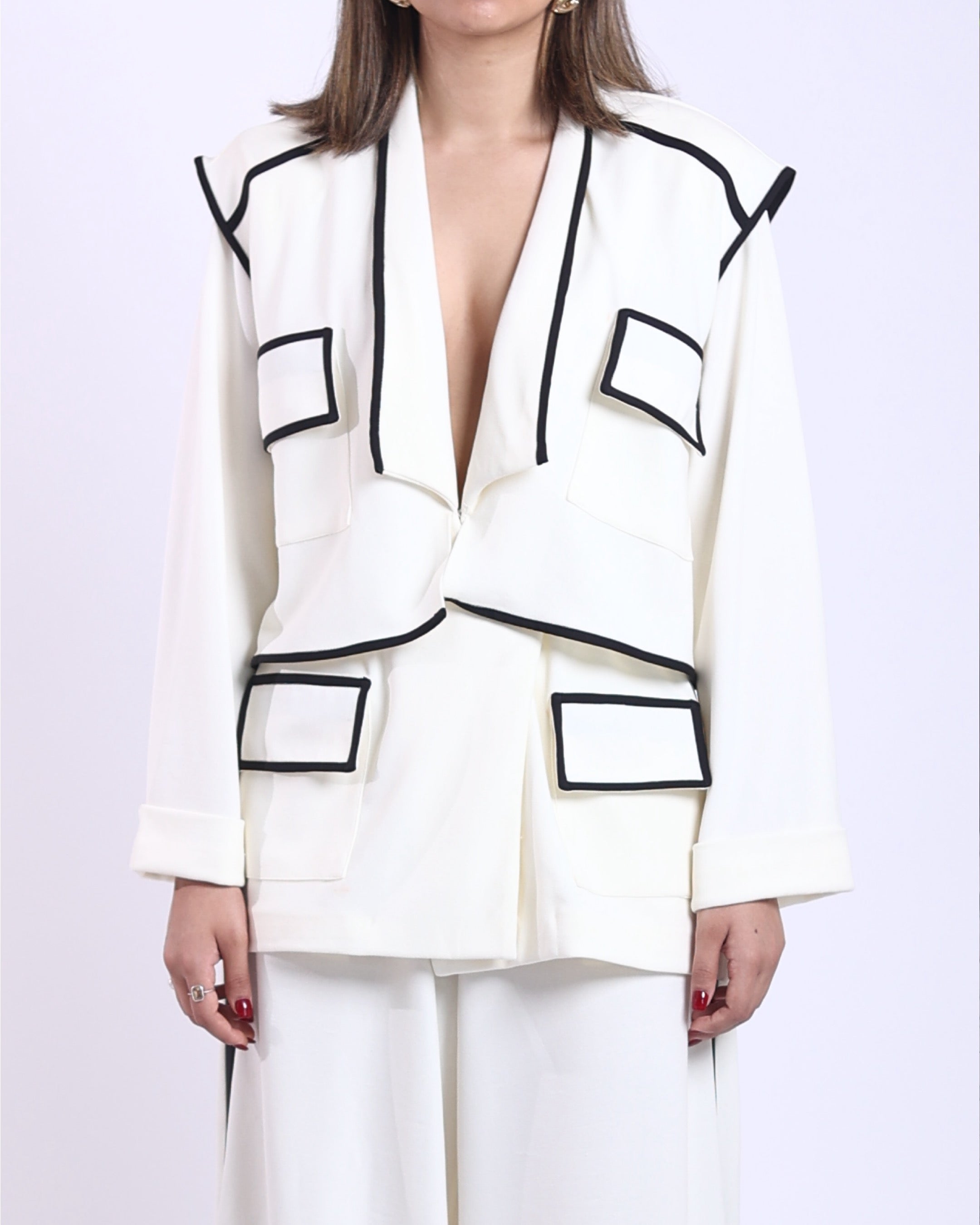 White Denice Blazer