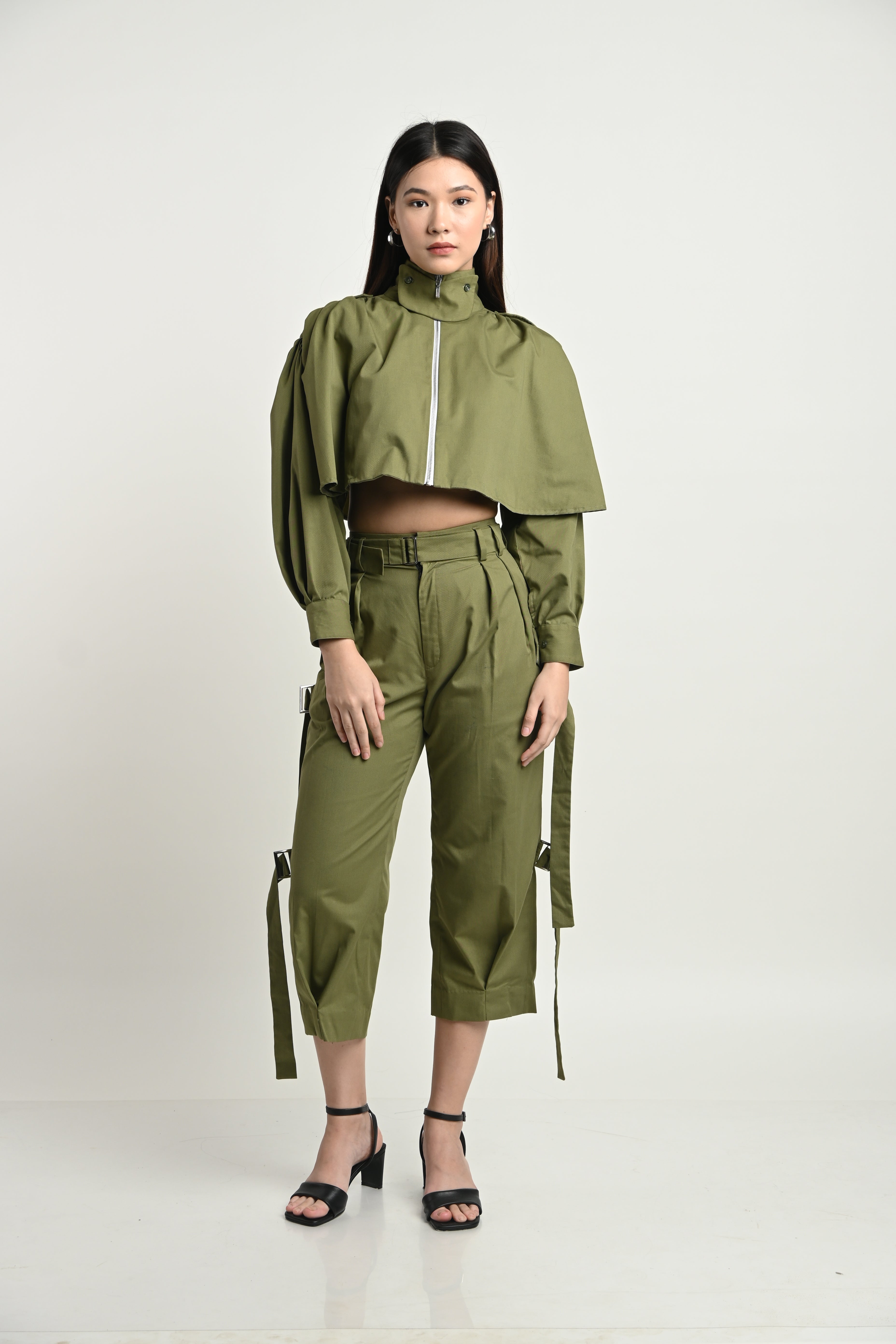 Olive Green Zipper