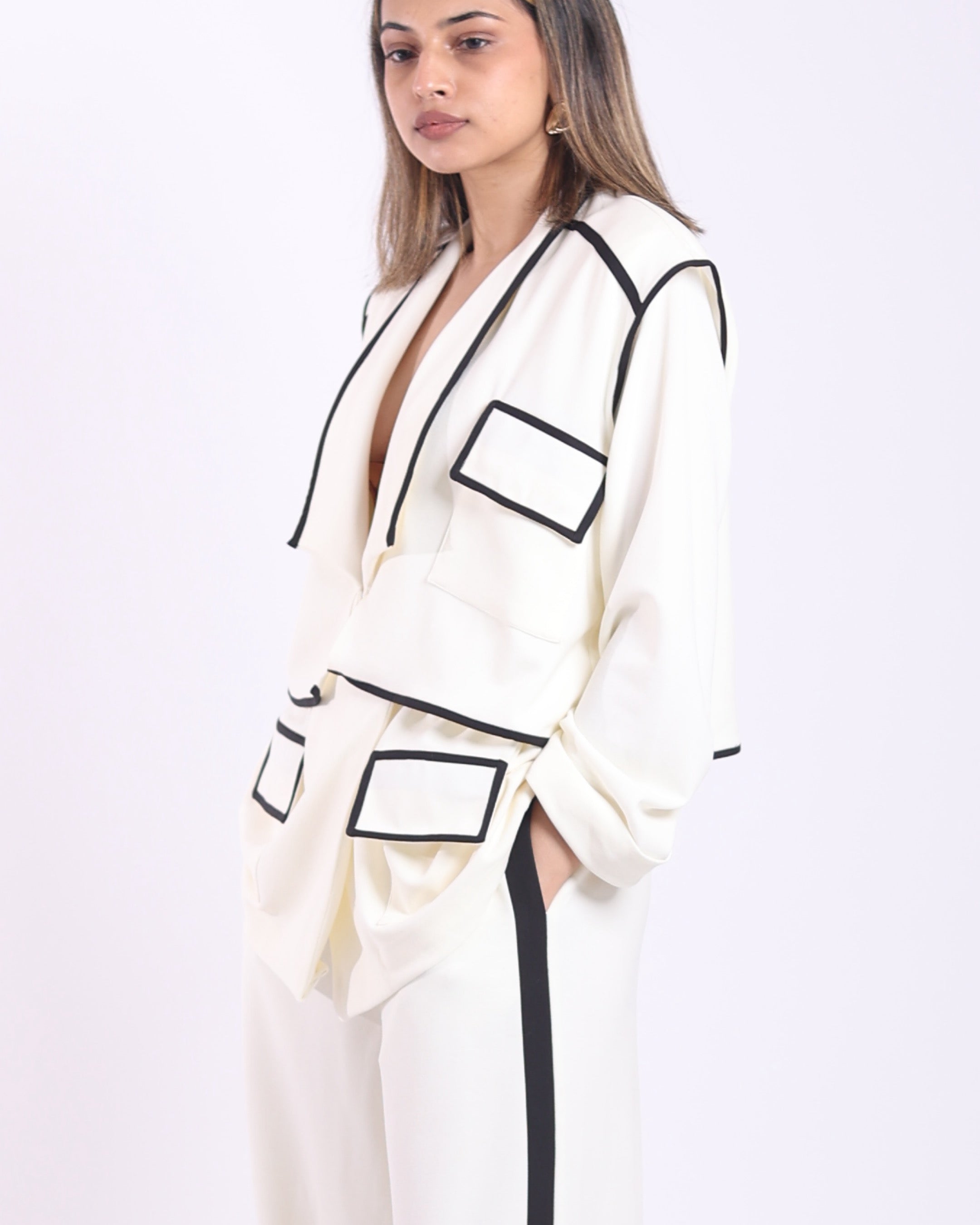 White Denice Blazer