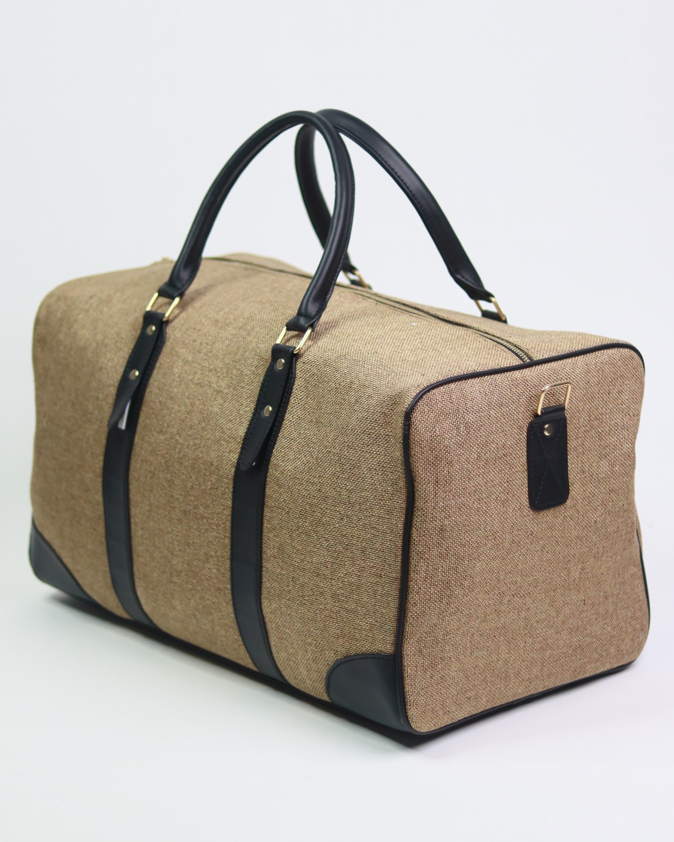 Dark Jute Duffle Bag