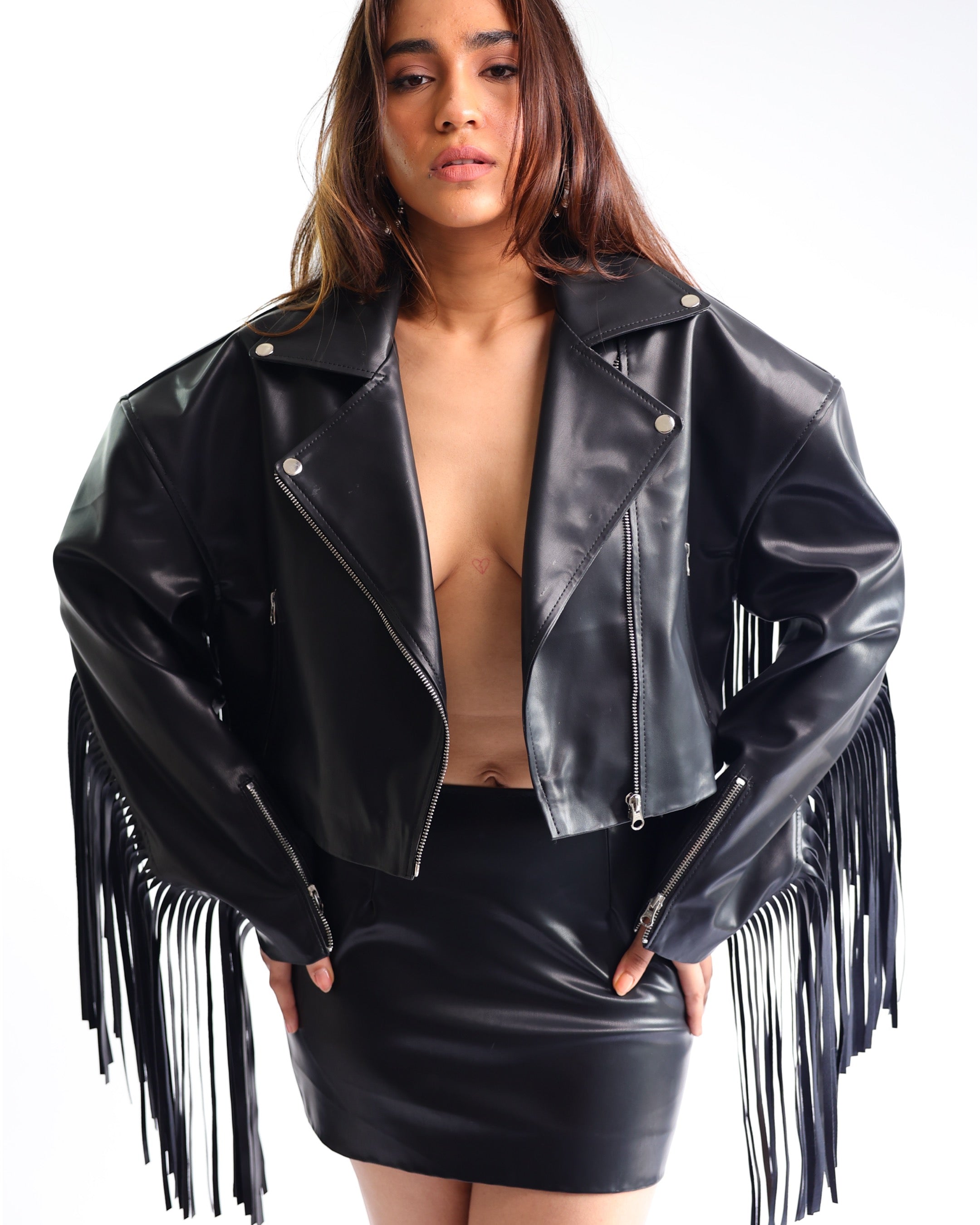 Leather Fringe Jacket