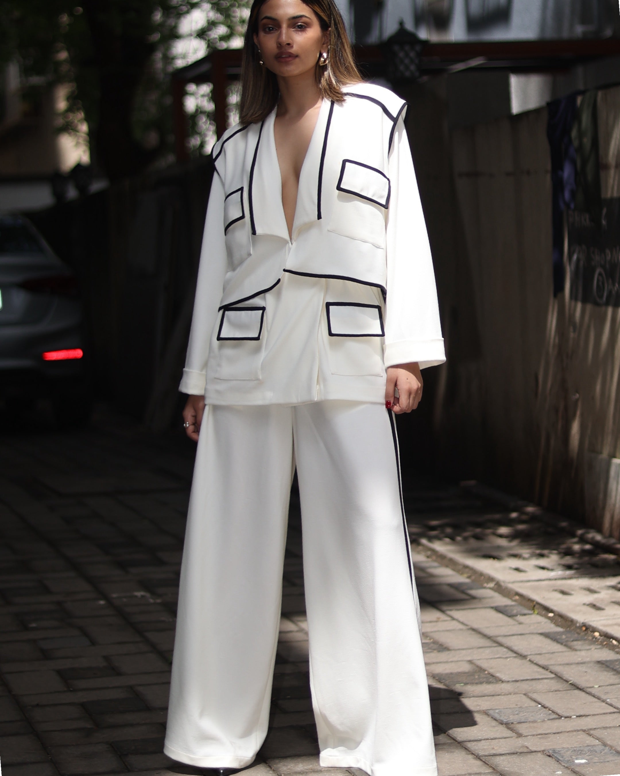 White Denice Blazer