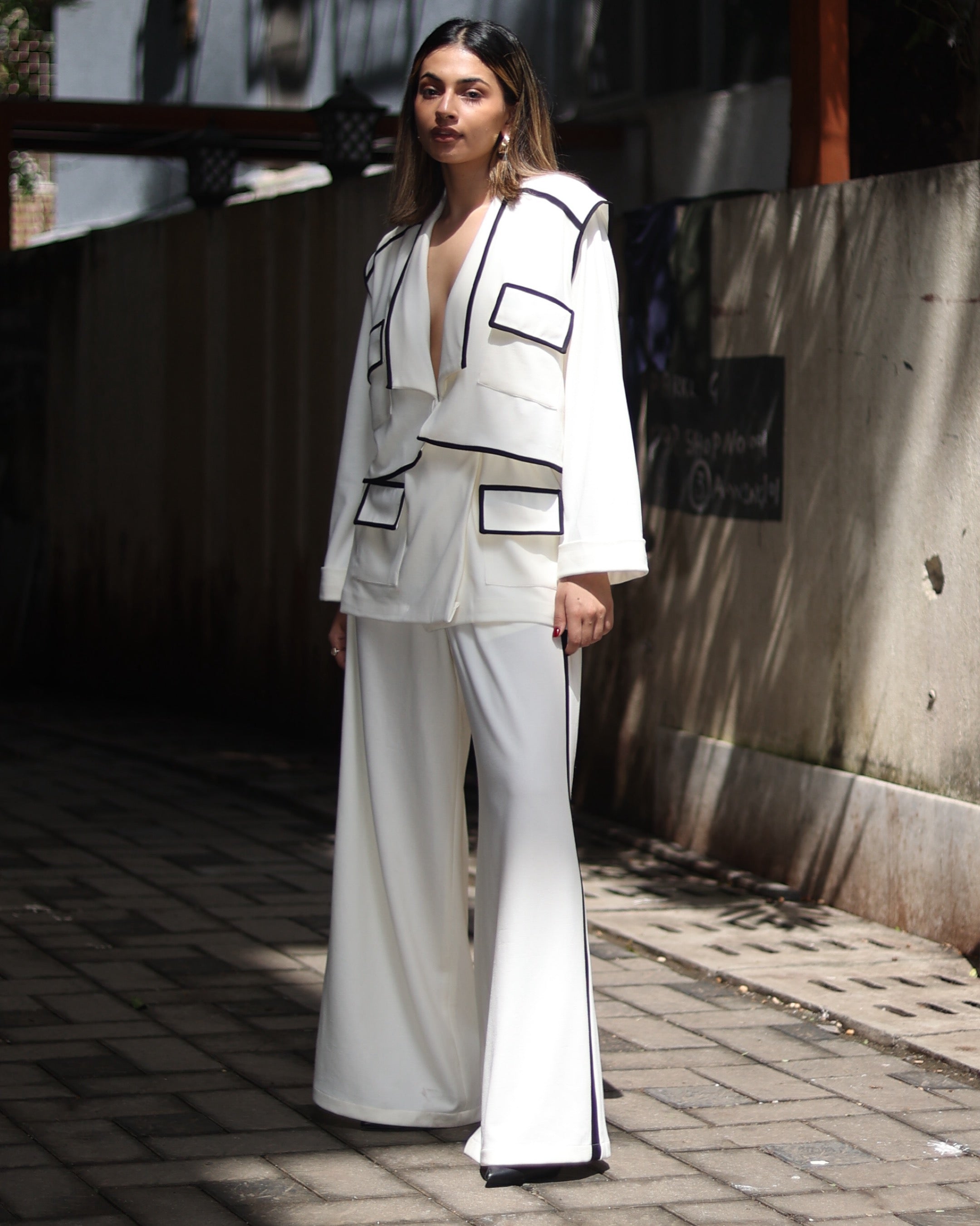 White Denice Blazer